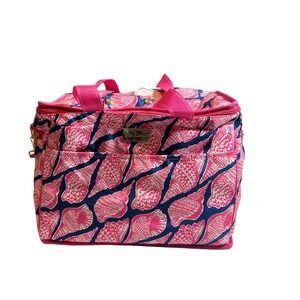 Lilly Pulitzer Beach Cooler Cute as a Shell Pink Navy Blue Insulated Bag 152705